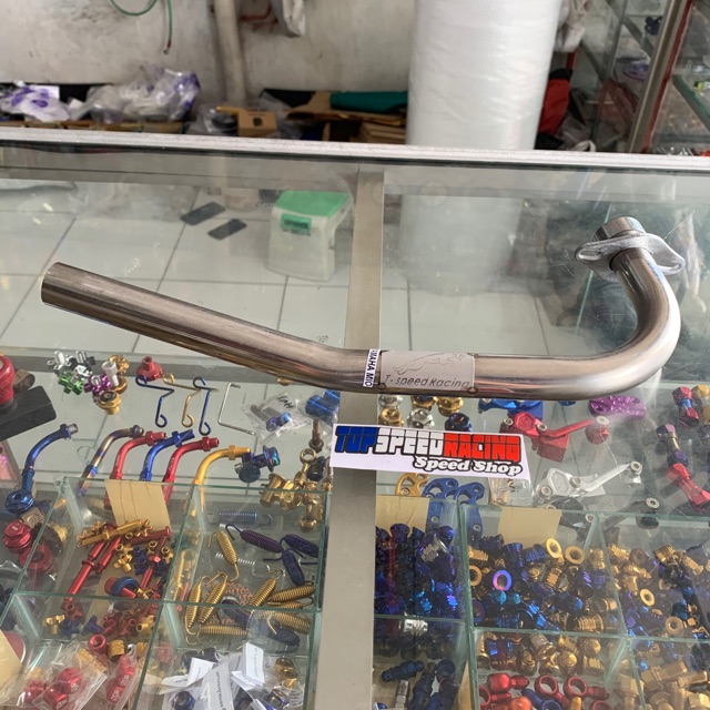 Leheran knalpot standar slip on stainless matic mio,fino karbu,mio soul T-speed racing