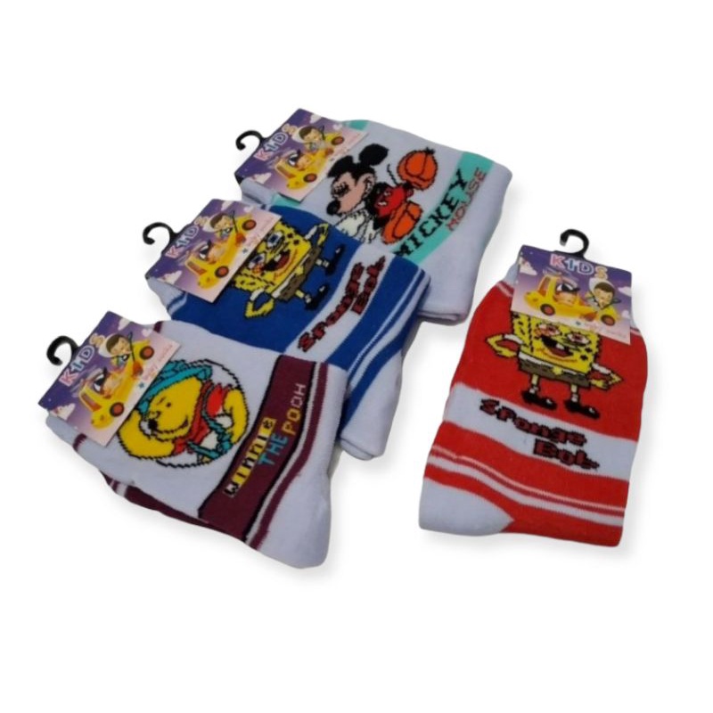 Kaos Kaki Anak Motif Karakter Umur 5-8thn Bahan Spandex || Kaos Kaki Anak Motif Panjang