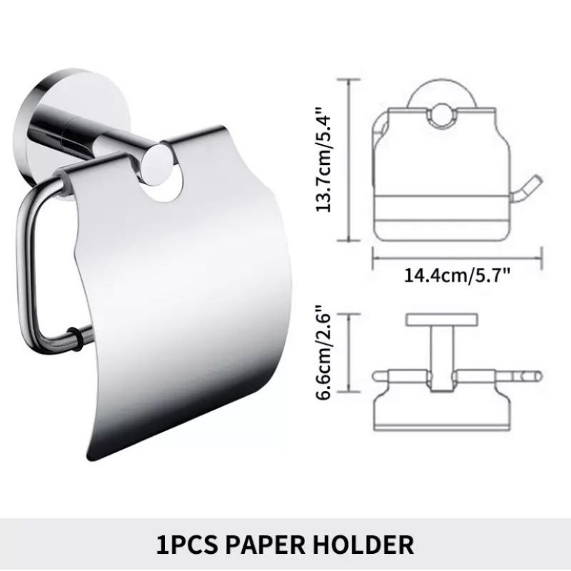 Tempat Tissue stainless wastafel Toilet , Dispenser Tisu Holder Gulung