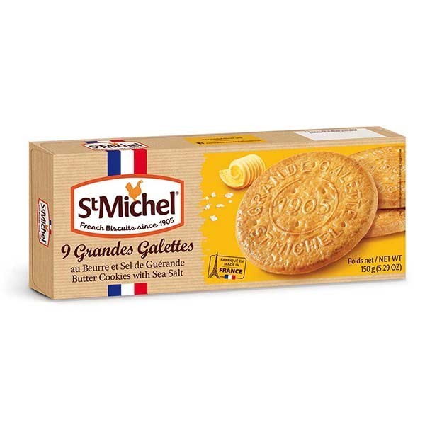 

ST. MICHEL GRANDES GALETTES SEA SALT 150G BUTTER COOKIES - Kue kukis