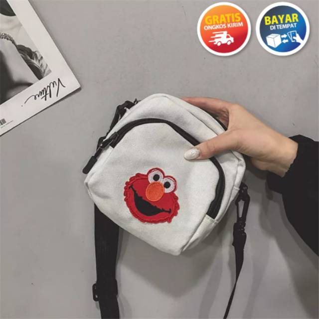 [LOKAL] FF - D1258 Mini elmo tas selempang sling bag mini Double Mini Elmo Morymony