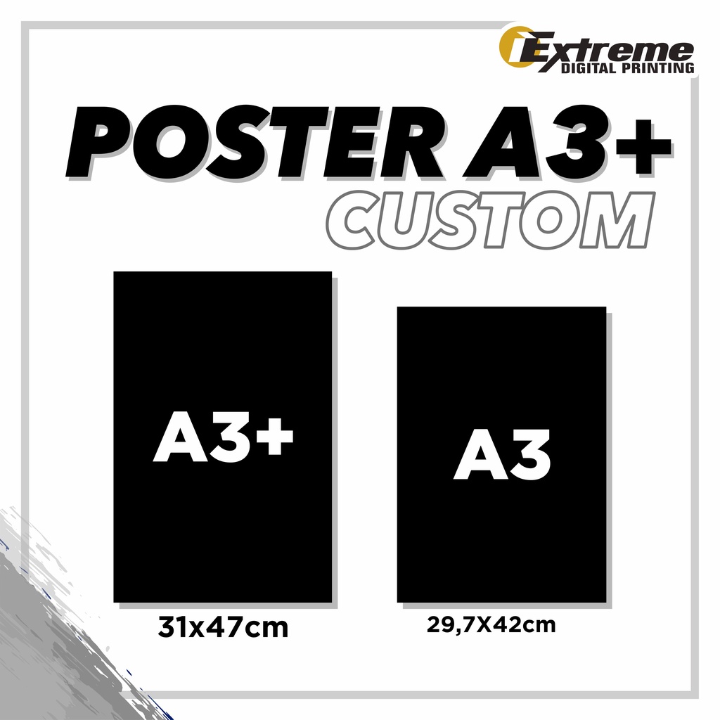 CETAK POSTER A3+ CUSTOM HARGA TERMURAH IVORY 260gr