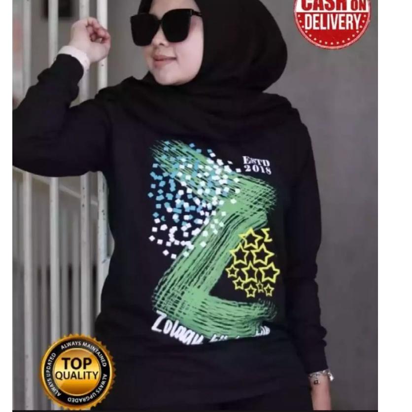 Best Seller.. D) kaos wanita lengan panjang zolaqu/kaos wanita zolaqu ori terbaru 2021/kaos wanita z