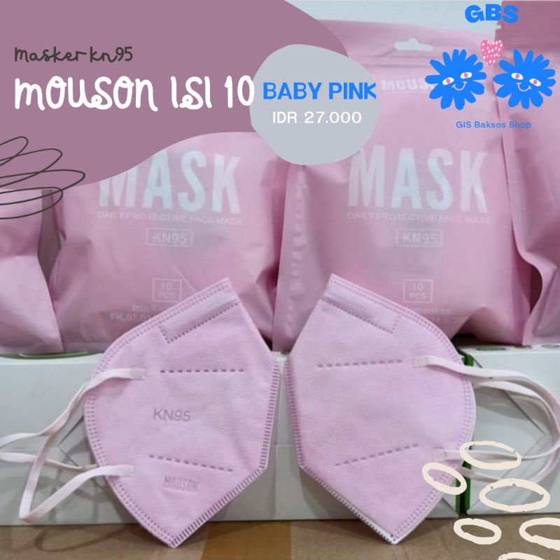 Masker Mouson KN95 Baby Pink