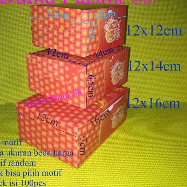 

♧ isi100pcs DUS KUE MOTIF 12x16CM box kotak kertas tempat snack hajatan ☄