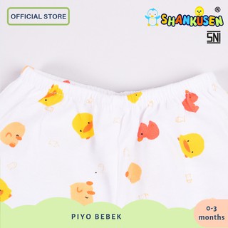 Setelan baju  bayi pendek shankusen  piyo bebek 3 stel 