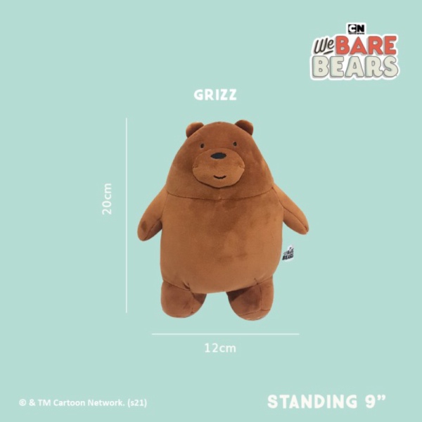 

Promo We Bare Bears Standing Plush Boneka Beruang 9 Grizz Berkualitas