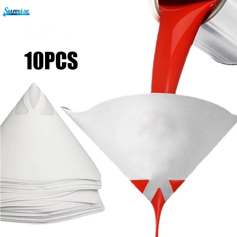 10 Pcs Paint Paper Funnel Filter Uniformly Filtered Micron Nylon Cone Paper