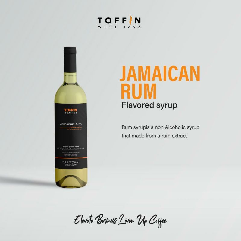 Toffin syrup jamaican rum | sirup cafe resto kopi dan soda