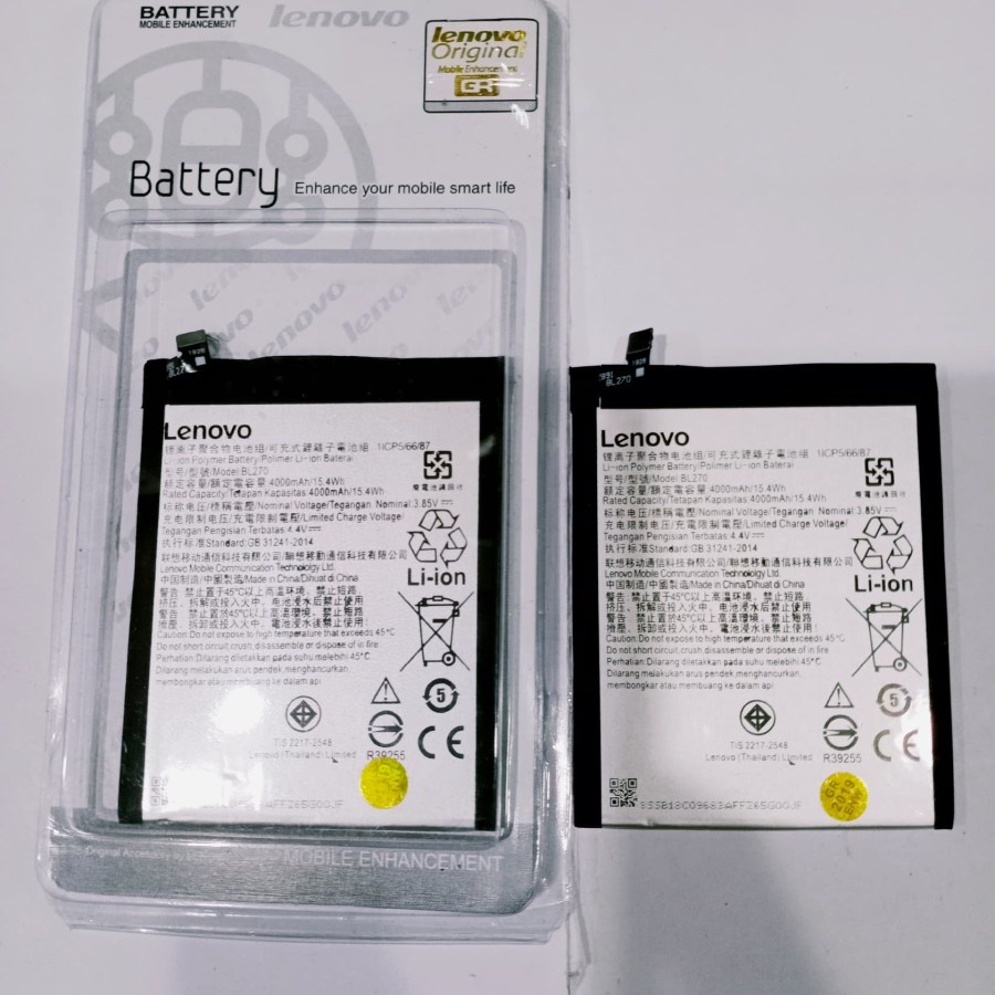 Baterai Batere Battery original Lenovo BL270/k6nate k8note k8+ moto g6