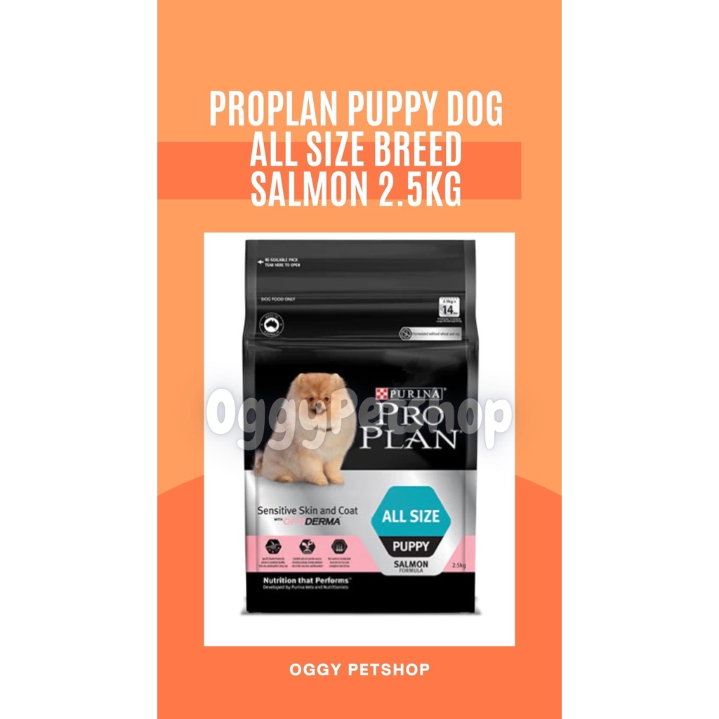 PROPLAN PUPPY DOG ALL SIZE Breed (Salmon) Dry Food  Makanan Anjing Freshpack 2.5Kg