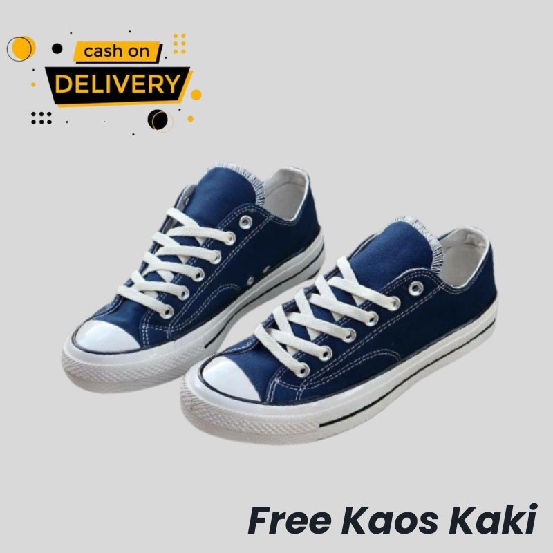 Sepatu Converse Navy Original 100% Sepatu Sneakers Navy Wanita Converse Navy Clasic 70s  Sepatu Conv