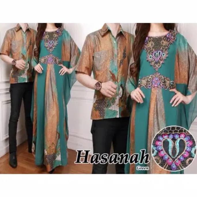Baju Gamis Couple Pria Muslim Baju Pesta Wanita Muslimah Terbaru Murah - Merah NEW