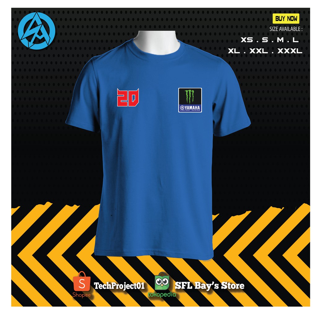 Tshirt Kaos Baju Fabio 20 Yamaha MotoGP Best Quality -jhahis