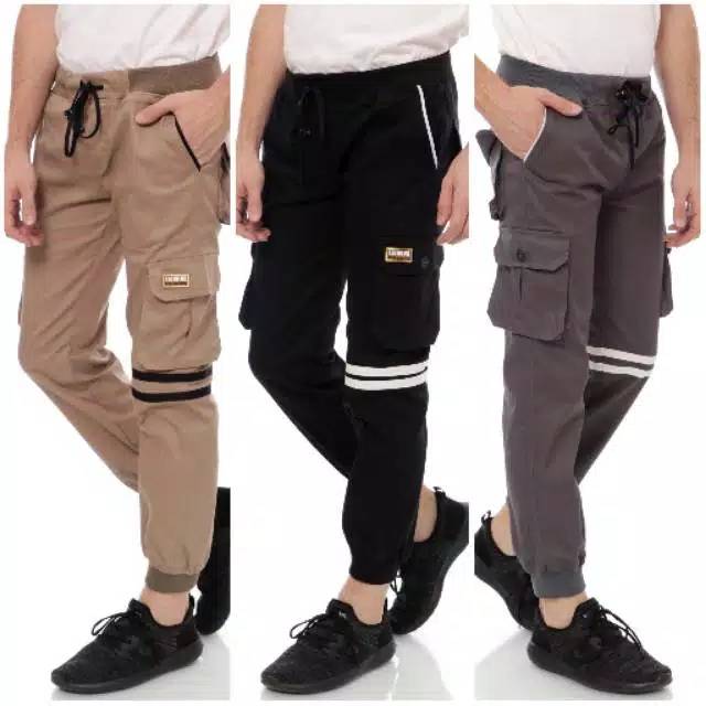 Celana jogger cargo pria celana jogerpant panjang katun celana cargo