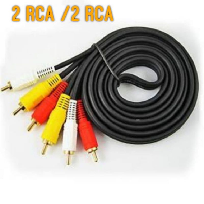 Kabel Rca to Rca 1.8m / Kabel AV VIDEO 1.8m / Audio 2-2 High Quality⭐ Toko10⭐