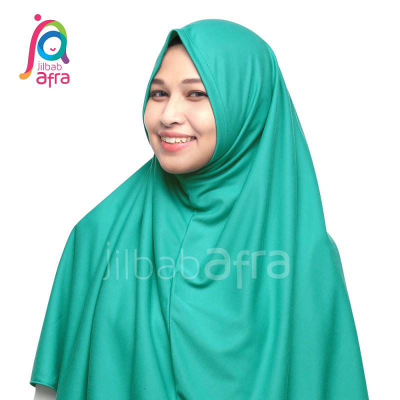 Bergo Syiria Non Pet  - Jilbab Afra Syifa Tosca Tua - Hijab Instan Bahan Kaos, Adem & Lembut