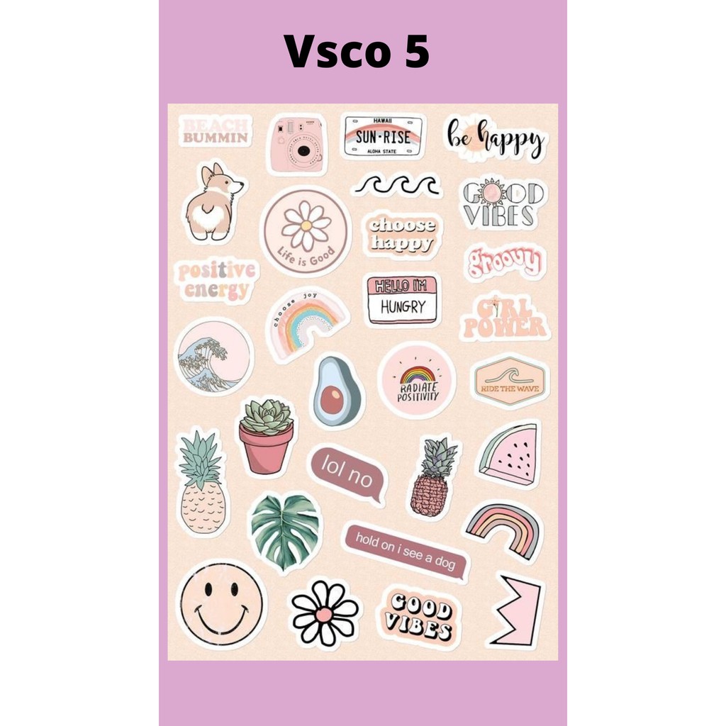 Sticker Pack Stiker Set Tumblr Stiker Aesthetic Laptop Murah