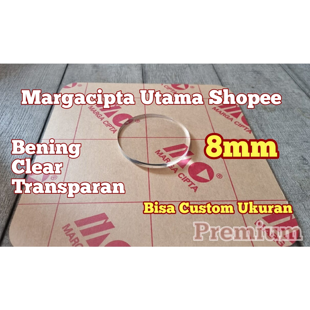 PREMIUM Acrylic Bening 8mm Diameter 85cm Laser Cutting Akrilik Bulat