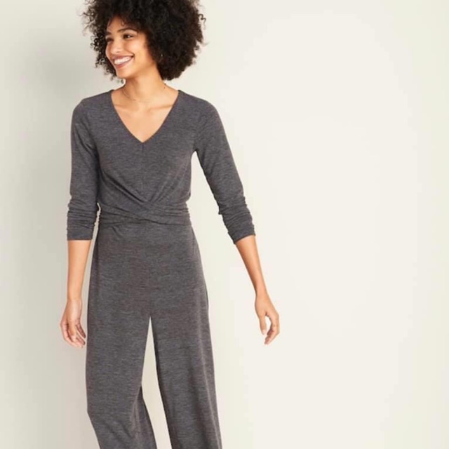 grey knitted jumpsuit