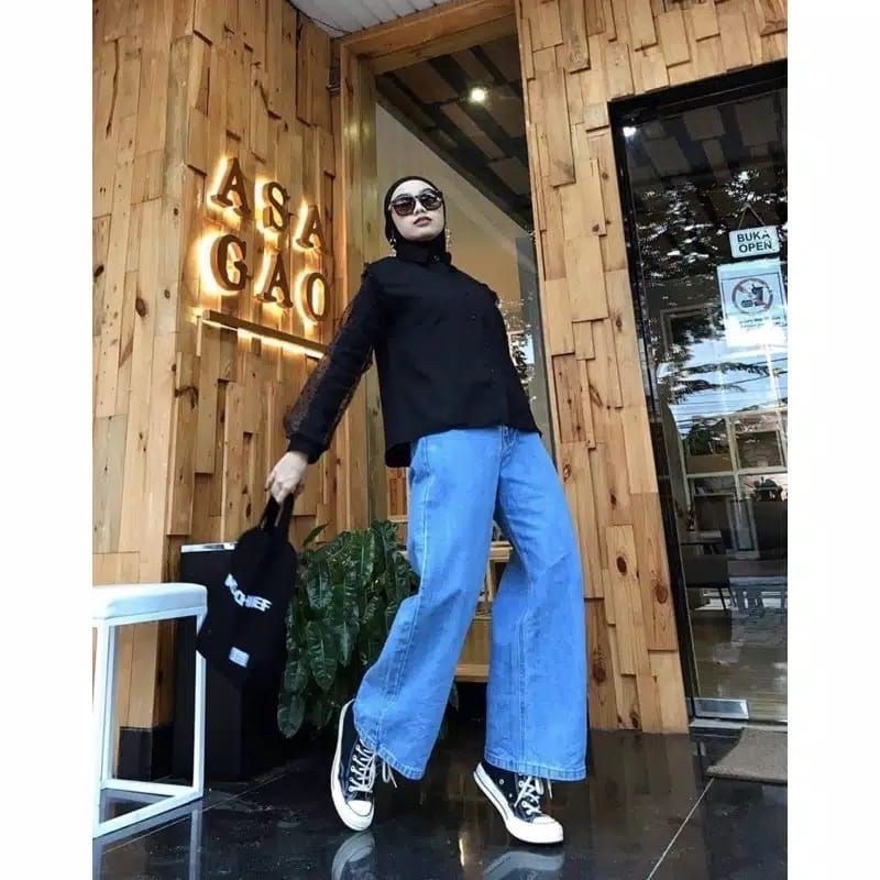 KULOT JEANS WANITA PREMIUN FREE BELLT/HIGHT WAIST KULOT JEANS PREMIUM