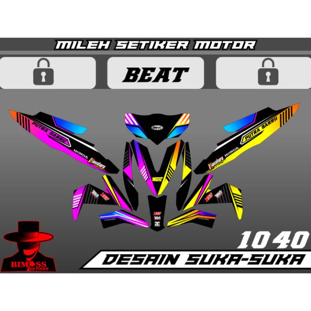 setiker stiker Decal beat new murah