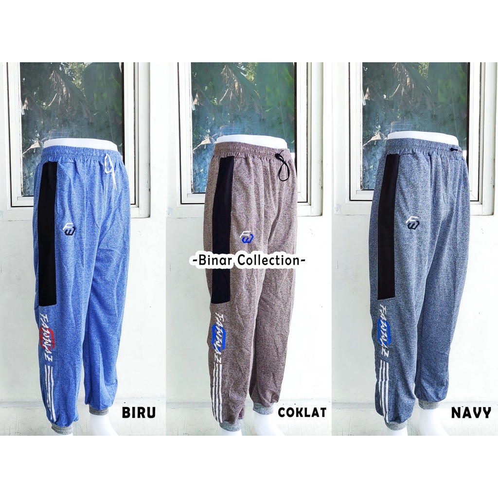 SHU 02- Celana panjang Jogger training XXL / 3L treneng Jumbo olahraga tebal bagus babyteri dewasa A