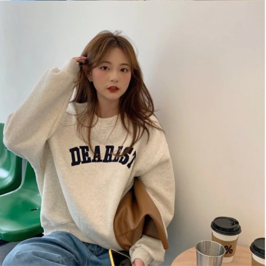 SWEATER OVERSIZE DEAREST - SWEATER WANITA CREWNECK OBLONG ANDGRSR