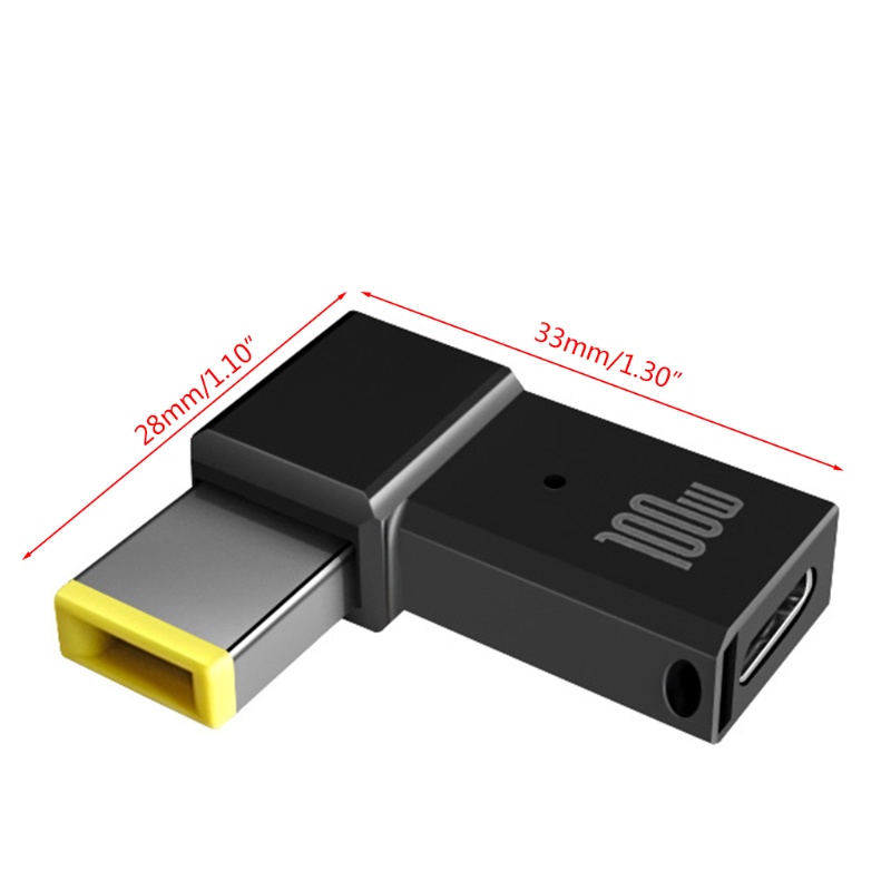 Btsg Fast Charging 100W USB Tipe C USB-C Female to Square PD Male Plug Converter