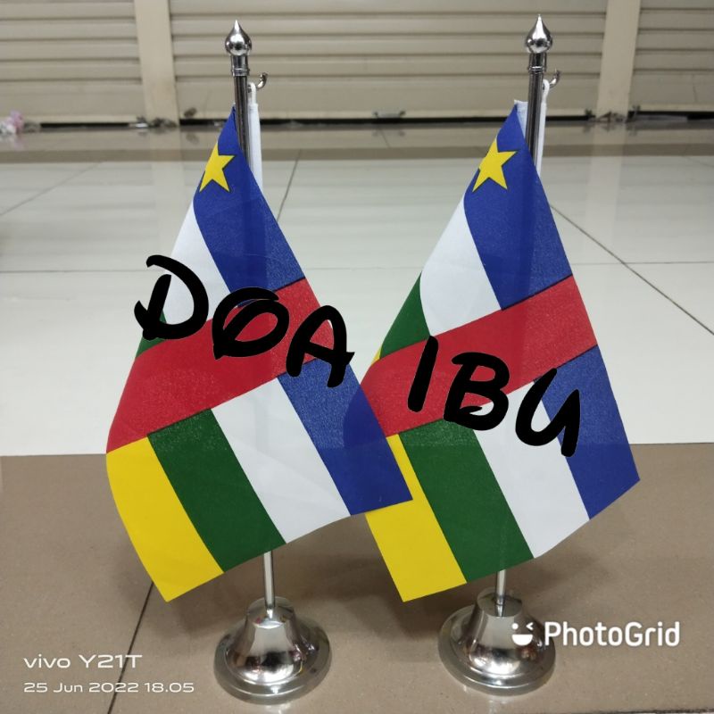 

best seller tiang stenlis meja+bendera AFRIKA TENGAH ready stock