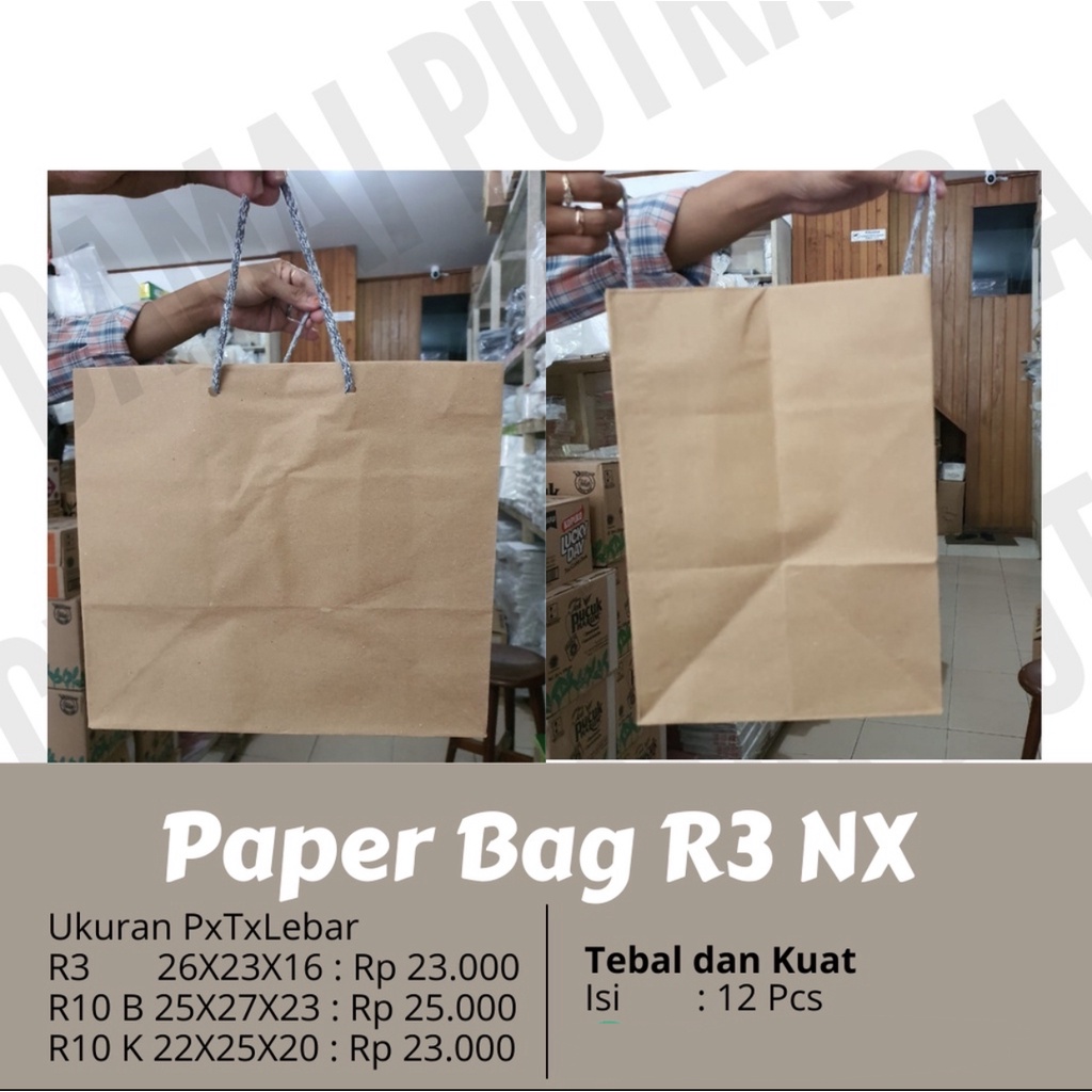 

Paperbag Coklat Polos Besar R9 26x17x23 / Kantong Kraft / Paper bag Kado Souvenir Gift / Kantong Kertas Olshop Kue