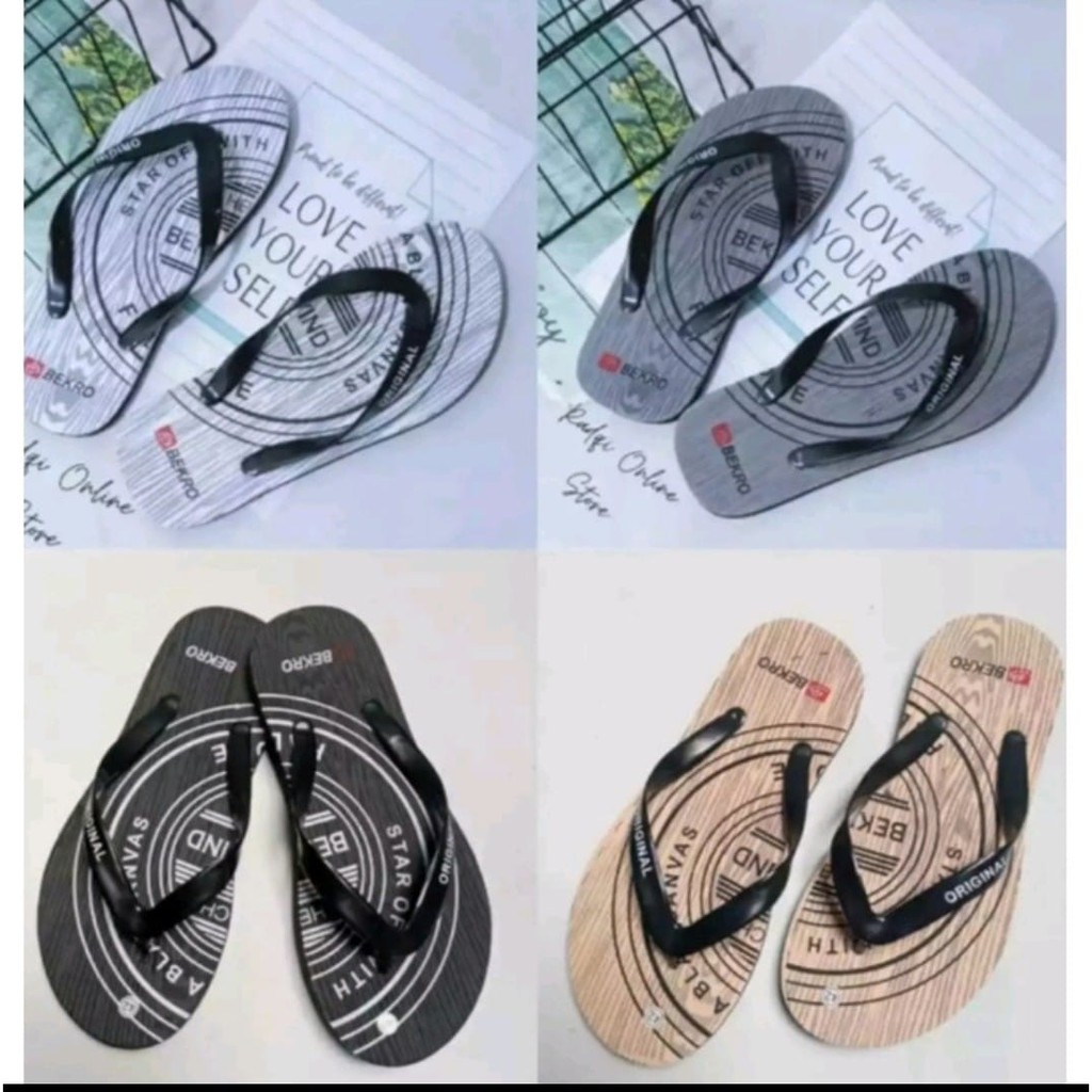 Sandal Jepit Pria Motif Bekro Termurah