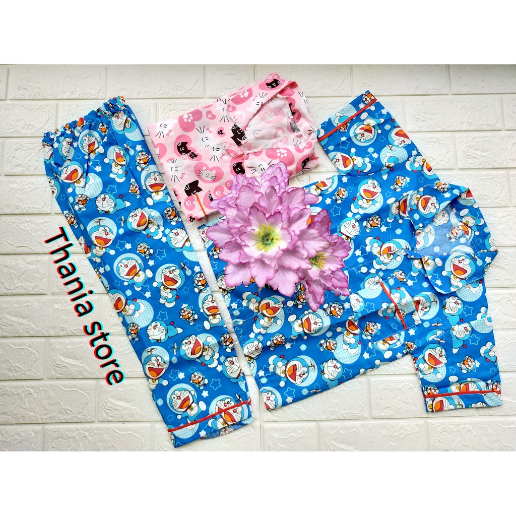 piyama junior baju tidur tanggung 8,10,12 6-11tahun laki laki perempuan