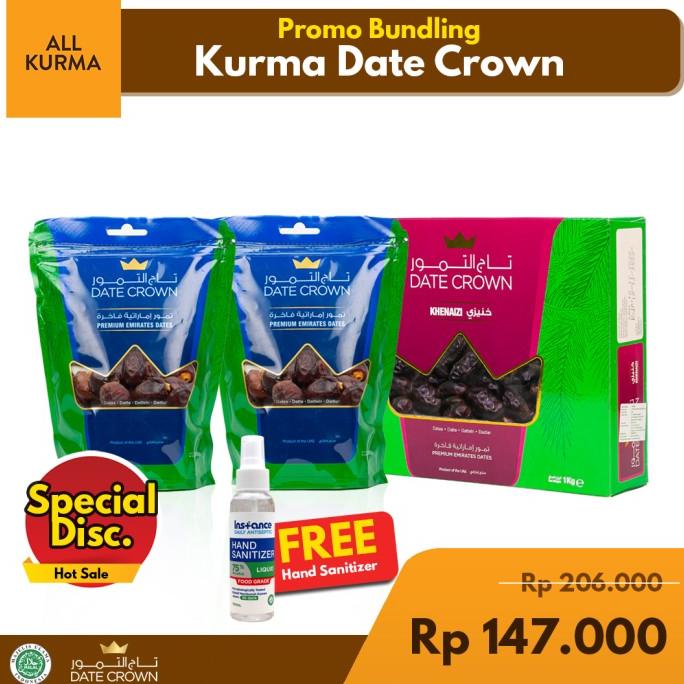 

TERLARIS Bundel Kurma Ramadhan Date Crown (500Gr/1Kg)/KURMA 1KG/KURMA BARARI/KURMA RUTHOB/KURMA BAM/KURMA PALM FRUIT/KURMA TANGKAI/KURMA AZWA/KURMA SUKKARI/KURMA SAFAWI/KURMA TUNISIA/KURMA MUDA KUNING/KURMA MUDA HIJAU/KURMA MEDJOL/KURMA MADINAH SUPER
