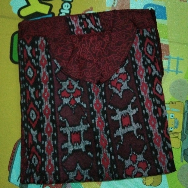 Batik Couple Keluarga Modern  Motif Mego Mendung Merah Maroon Busui Jumbo Termurah -batik Pekalongan