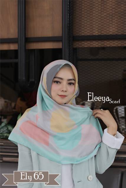 HIJAB SEGIEMPAT MOTIF ELY 65 ||  Eleeya Scarf