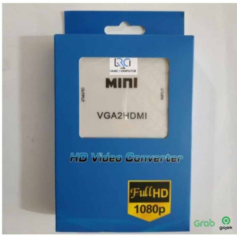 converter VGA to HDMI kotak biru