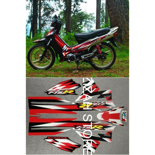 striping fizr milenium merah millenium lis stiker fiz r f1z r  putih tahun 2000