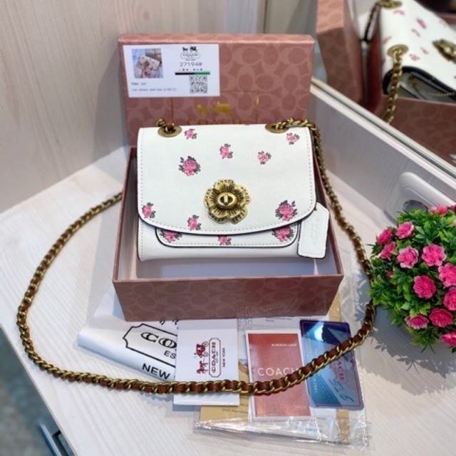 TAS IMPORT COACH FLOWER MINI WHITE FREE BOX