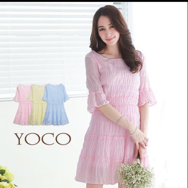 YOCO Ruffles Crimp Dress
