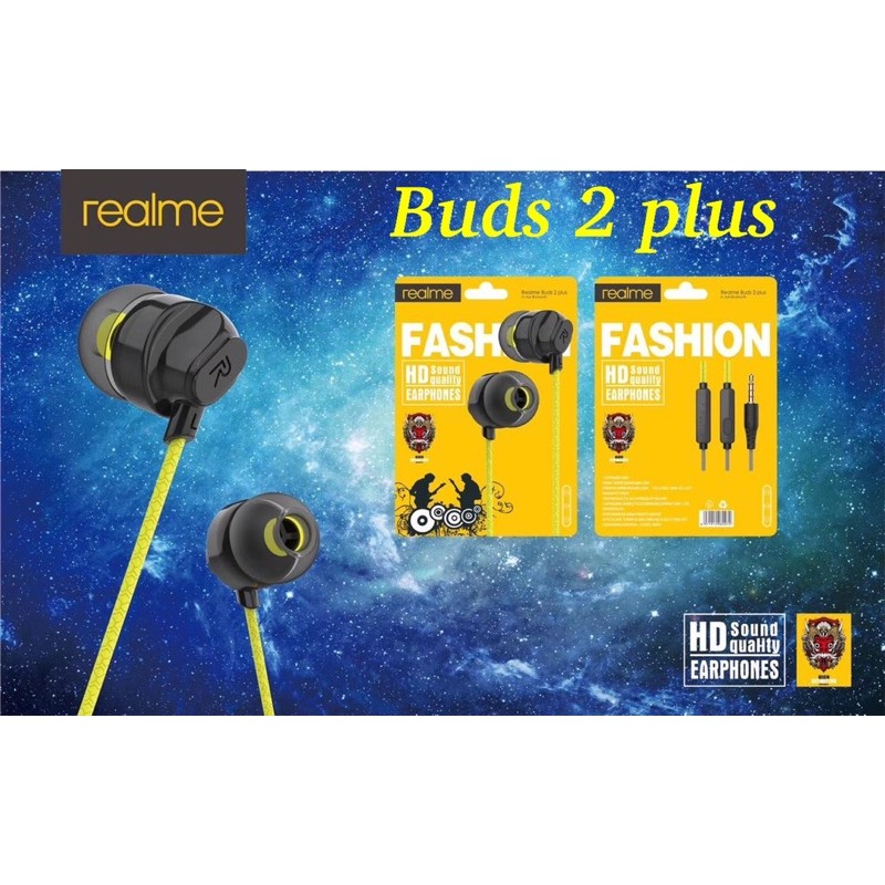 PROMO HANDSFREE REALME BUDS 2PLUS  HIGH DEFINITION HD SOUND QUALITY