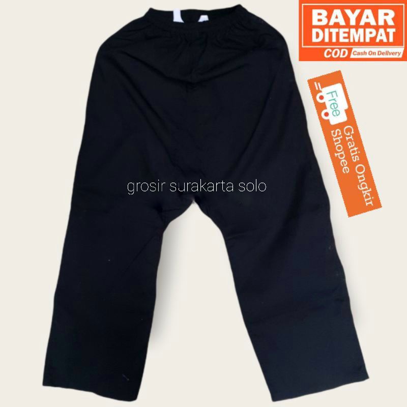 Celana Panjang Hitam Polos Setelan Baju Silat / Hacinco / Surjan