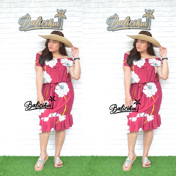 Balicihui Dress Mia Dress Jumbo Big Size Plus Size Dress Jumbo Wanita