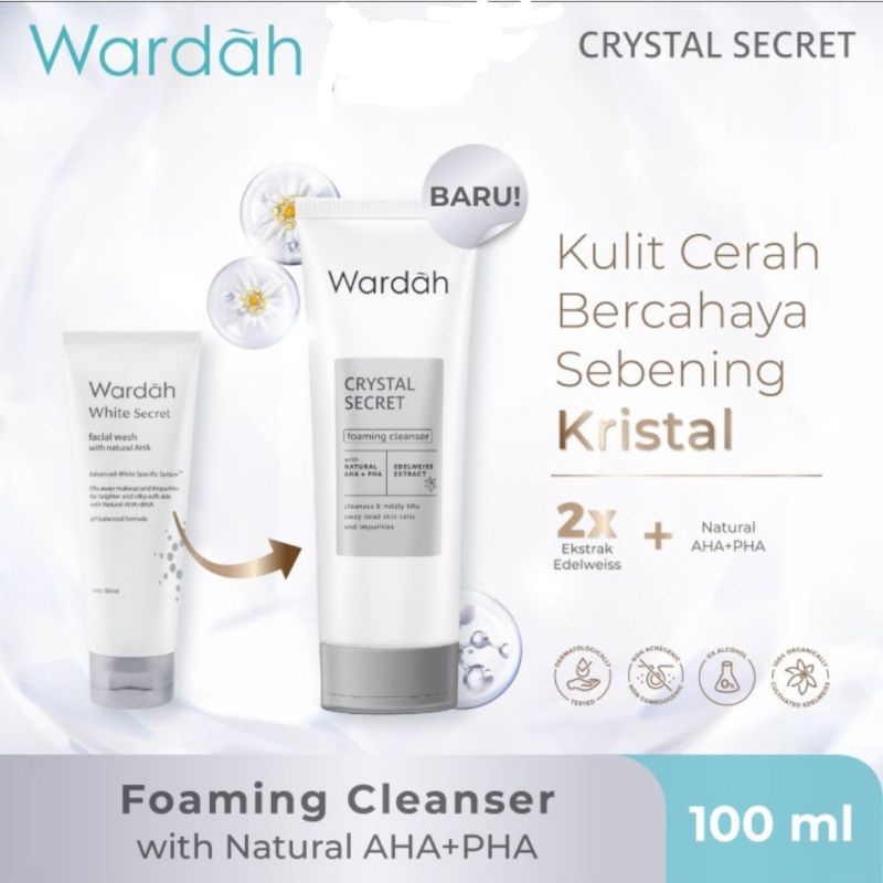 Wardah White Crystal Secret Facial Wash AHA+PHA 100ml