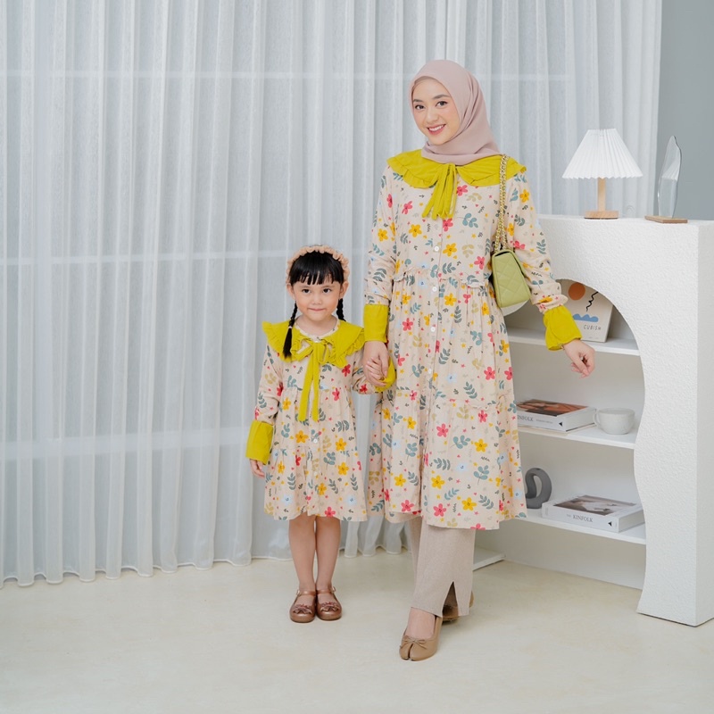 SYDNEY BAJU TUNIK KEMBAR MAMA ANAK COUPLE BAHAN ADEM PREMIUM