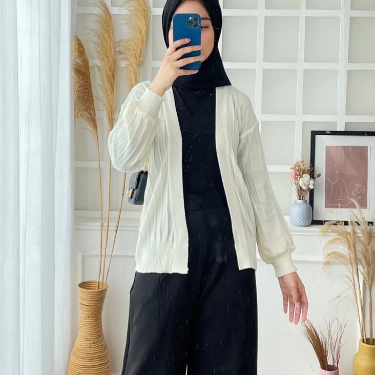Dapatkan-- LUCIA CARDIGAN RAJUT ABG POLOS HALUS ADEM FASTION OOTD MURAH GROSIR PGMTA