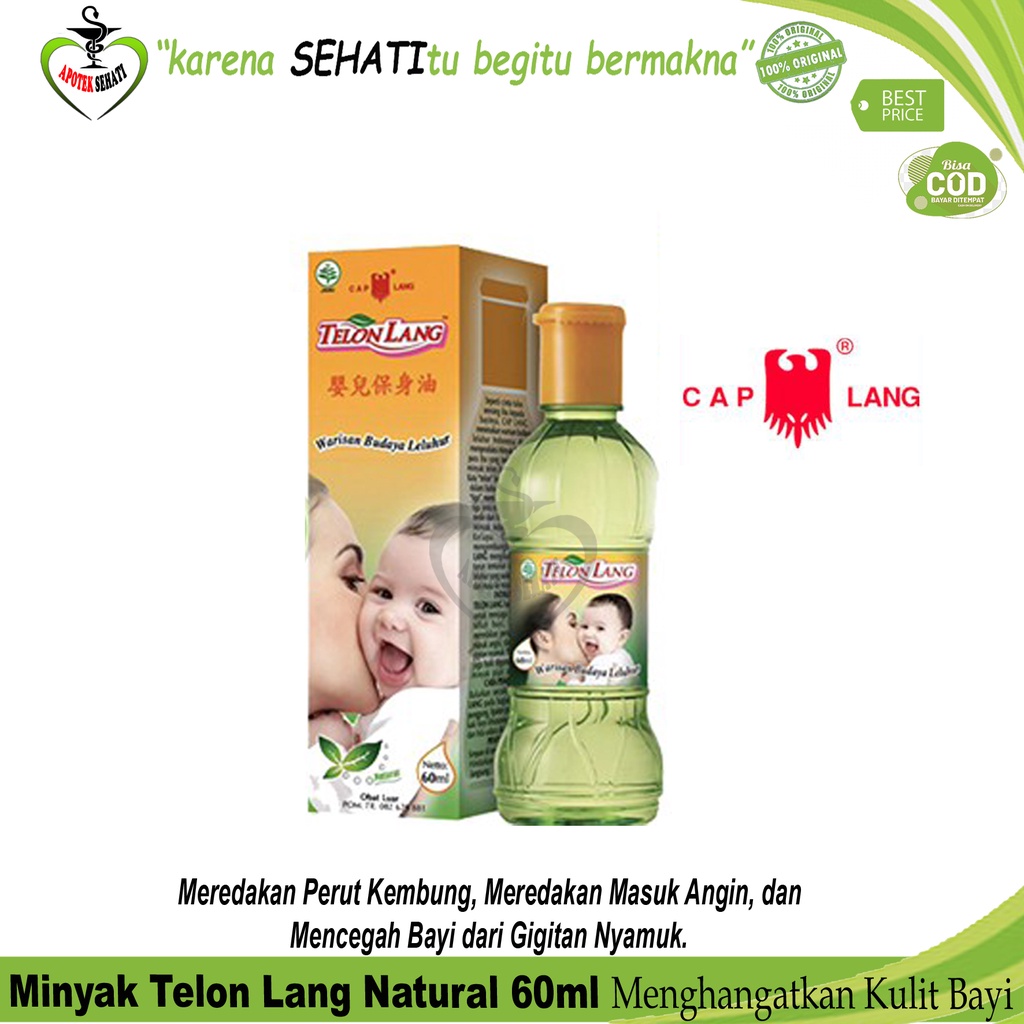 Minyak Telon CapLang Meredakan Kembung Bayi Telon Lang 15ml 30ml 60ml 100ml 150ml