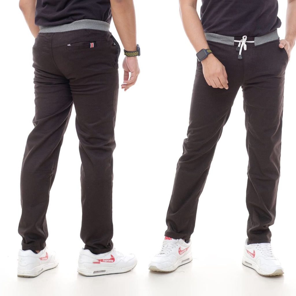 Celana Chinos Panjang Pria Dewasa Celana Chino Panjang Pinggang Kolor Cinos Rib Bahan Melar Celana Panjang Pria STOOPEER SHOP