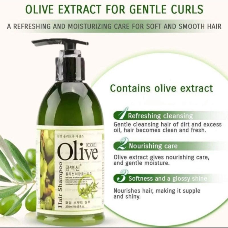 OLIVE SHAMPOO PERAWATAN RAMBUT RONTOK PENYUBUR DAN MENGHALUSKAN