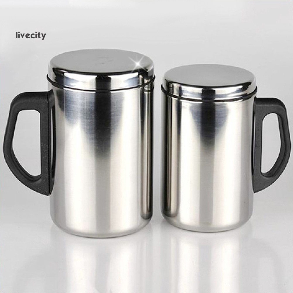 Livecity 350 500ml Dual Wall Thermal Insulated Travel Tumbler Coffee Mug Beer Tea Cup Shopee Indonesia